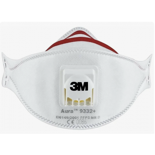 Респиратор - маска 3M Aura 9332+ с клапаном FFP3 NR D