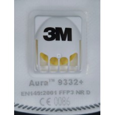 Респиратор - маска 3M Aura 9332+ с клапаном FFP3 NR D