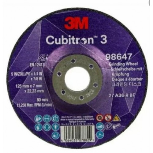 Круг зачистной 3M Cubitron III T27 125мм х 7.0мм х 22мм
