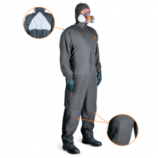 JPC-155 Защитный комбинезон Paint-Expert из полиэфирной ткани (серый)