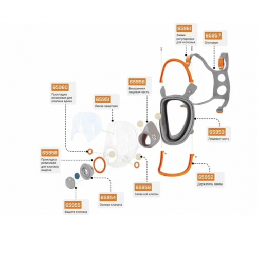 JETA SAFETY 65954 основа клапана полнолицевой маске 8950