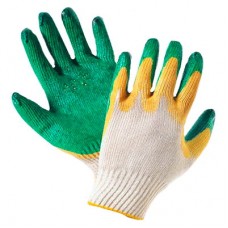Рабочие перчатки ХБ с двойным латексным обливом