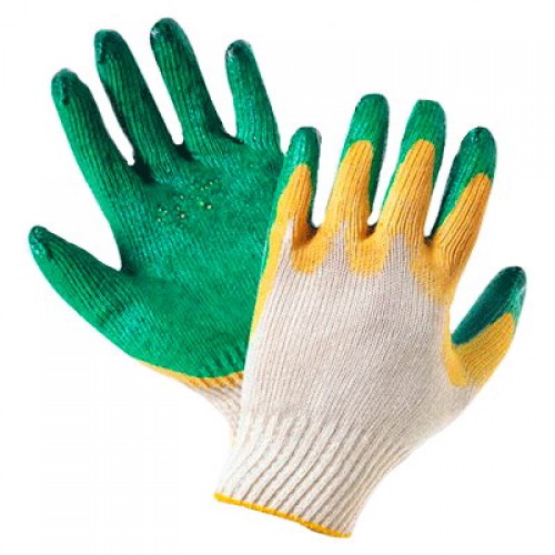 Рабочие перчатки ХБ с двойным латексным обливом